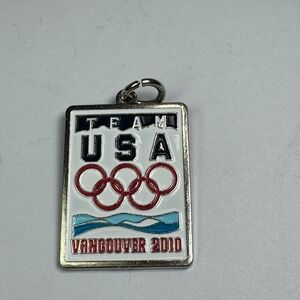 Team USA Vancouver 2010 Olympics Enamel Charm Pendant Keychain by Aminco 1 inch